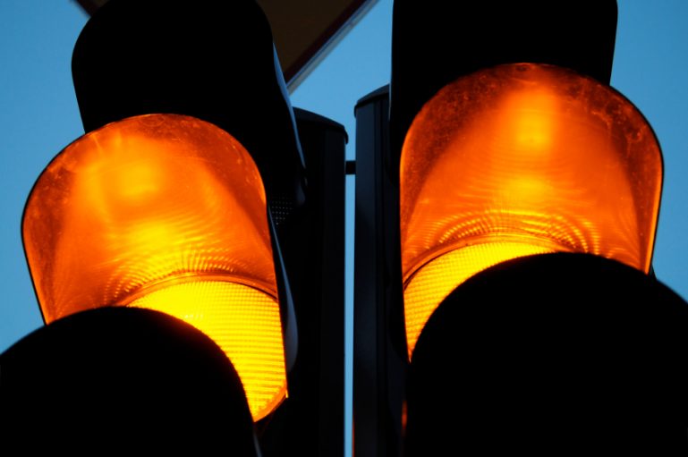 Slow down for orange lights, particularly for performance, attitude or relational issues